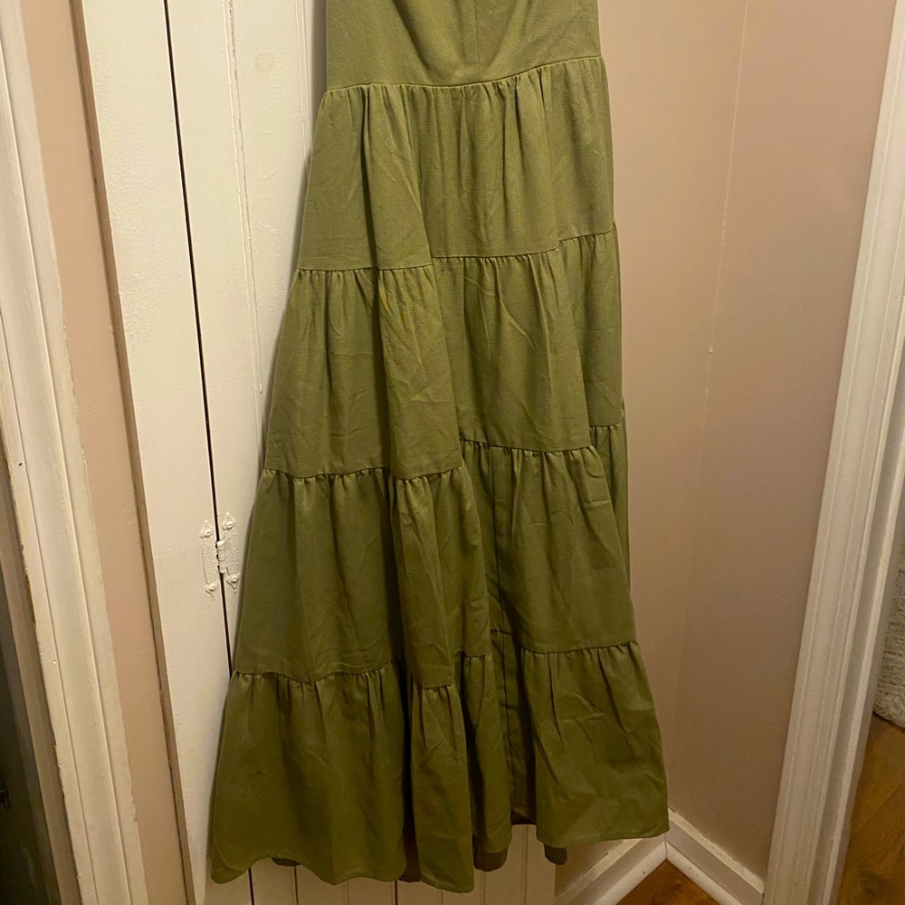 Green Ruffle Dress - Picture 3 of 3
